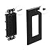 VCE Brush Wall Plate 5-Pack, Cable Pass Through Insert for Wires, Single Gang Cable Access Strap, Wall Socket for HDTV, Home Theater Systems - Black