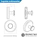 HOME SO Suction Cup Hooks for Shower Bathroom Kitchen Glass Door Mirror Tile, Diamond Collection - Removable Hook Hanger for Towel, Bath Robe, Coat, Loofah - Diamond Chrome (2-Pack)
