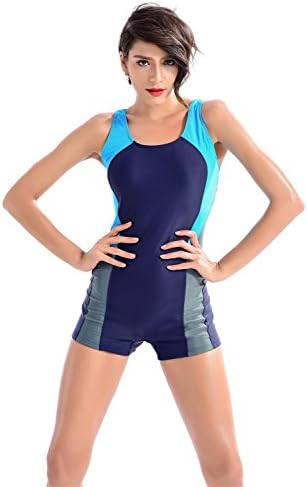 Zegocaca Women's One Piece Swimsuits Boyleg Racerback Athletic Sports Swimwear
