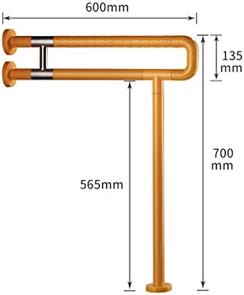 ZCJB Handrail Detachable Leg Toilet Armrest Old Man Safety Armrest Disabled People Handrail Frame Bathroom The Elderly Handrail Railing ( Color : Yellow , Size : B )