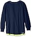 adidas Little Boys' Performance Logo Long Sleeve Tee Shirt, Dark Indigo, 7