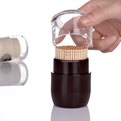 MXY Toothpick Box Creative Design Upscale Fashion Toothpick Holder Toothpicks Cans Dispenser for Home Restaurant Household NOT INCLUDING Toothpicks (White)