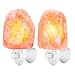 (Upgraded) AMIR Salt Lamp, Natural Himalayan Crystal Salt Light with 4 Bulbs, 11.2oz Mini Hand Carved Night Light, with UL-Certified Wall Plug, Decoration Salt Rock Lamp (2 Pack)