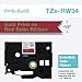 Brother P-touch Embellish Gold Print on Red Satin Ribbon TZERW34 - ~½” Wide x 13.1’ Long for use with P-touch Embellish Ribbon & Tape Printer