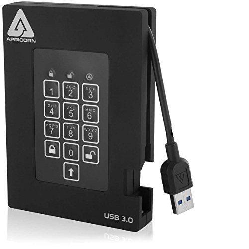 Apricorn Aegis Fortress FIPS 1 TB 140-2 Level 2 Validated 256-Bit Encrypted USB 3 External SSD (A25-3PL256-S1000F)