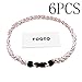 TOOTO Pack of 6 Sport Style Tornado Titanium Necklace Three Colors Braided Rope Baseball Necklace-20 Length
