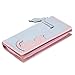 Damara Cute Dot Cat Printing Long Purse Soft Leather Bifold Zippered Wallet,Black