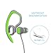 Sports Headphones Detachable Earhook Earphones with Microphone,Stereo Sweatproof Earbuds for Gym Running Workout Jogging, Wired Earphones Ear Buds for iPhone iPod Samsung (Green)