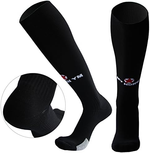 Unisex Athletic Soccer Socks Compression Running Socks Gym Knee High Football Team Sports US 9-13