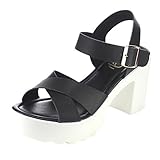 Refresh Women's Gaga-07 Chunky Platform Sandal