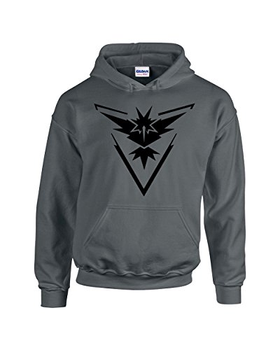Pokemon Team Instinct Black Fashion Unisex Pullover Hoodie Hooded Sweatshirt(Charcoal,Large)