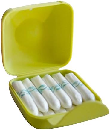 ROKFSCL Tampons Storage Box, Portable Mini Women Tampons Box Holder Case for Travel Outdoor Color Random(7x7x4cm)