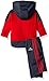 adidas Baby Boys' Zip Hoodie and Pant Set, Light Scarlet/Navy, 6 Months