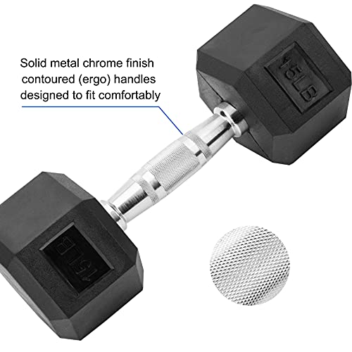 Febos 20 Pound Dumbbells, Hex Dumbbell Barbell, Dumbbells Weight Set
