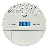 Combination Smoke Detector and Carbon Monoxide Alarm for Home, 9V Battery Operated Travel Portable Fire CO Alarm with Digital Display (1)