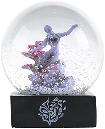 WOBAOS Snow Globes with Dancing Snowflakes, Beautiful Decorative Ornaments, Best (Mermaid, Diameter 80mm)