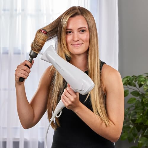 Haartrockner Ionen [leicht, Diffusor & Stylingdüse] weiß (2200W, Keramik-Ionen: schonendes Styling & gleichmäßige Wärmeverteilung, 3 Heiz- & 2 separate Gebläsestufen + Abkühlstufe) D3199
