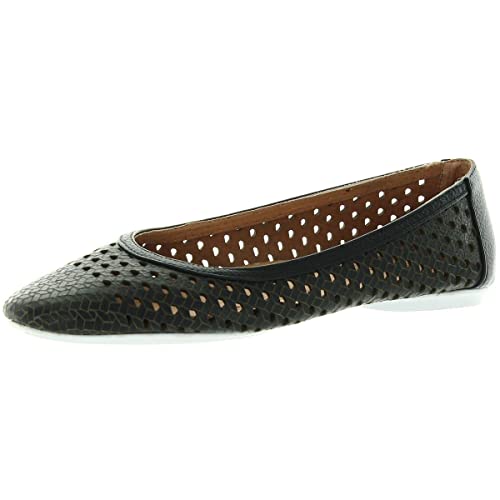 Gentle Souls by Kenneth Cole Women's Eugene Travel Ballet Woven Flat, Black, 6.5
