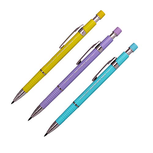 B&P 2.0 mm Lead Holder Pen Mechanical Pencil for Draft Drawing,Carpenter,Crafting, Art Sketching Sharpener (Pack of 3 Pens) + (2.0mm Hb Lead 1 Tube-12 Leads) Graphite Lead Refill - Thumbnail 2