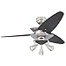 Westinghouse 7850700 Vector Elite Indoor Ceiling Fan with Light, 42 Inch, Brushed Nickel