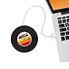 MUSTARD-Hot-Tracks-Cup-Warmers-I-USB-Powered-Cup-Warmer-I-Mug-Warmer-for-Desk-I-OnOff-Switch-I-Coffee-Cup-Warmer-for-Desk-USB-I-Cup-Heater-USB-I-Electric-I-Portable-Cup-Heater-I-Vinyl-Record-Black MUSTARD - Hot-Tracks Cup Warmers I USB Powered Cup Warmer I Mug Warmer for Desk I Coffee Cup Warmer for Desk USB I Cup…