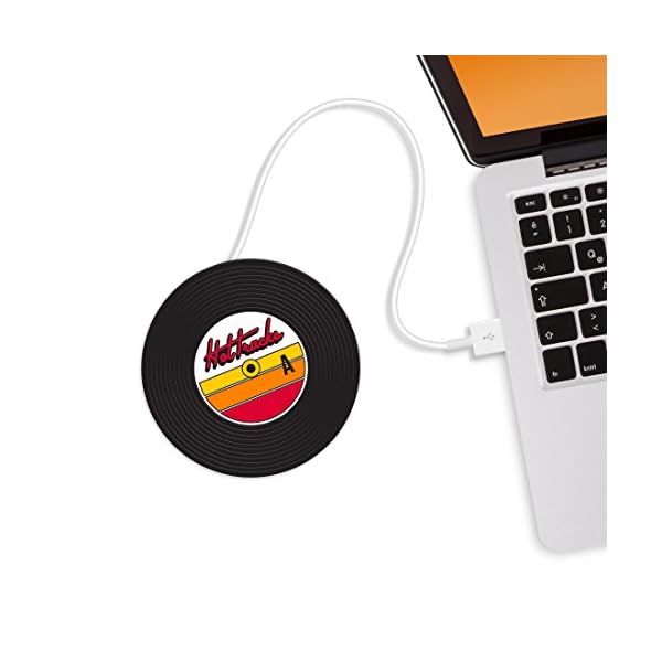 MUSTARD-Hot-Tracks-Cup-Warmers-I-USB-Powered-Cup-Warmer-I-Mug-Warmer-for-Desk-I-OnOff-Switch-I-Coffee-Cup-Warmer-for-Desk-USB-I-Cup-Heater-USB-I-Electric-I-Portable-Cup-Heater-I-Vinyl-Record-Black MUSTARD - Hot-Tracks Cup Warmers I USB Powered Cup Warmer I Mug Warmer for Desk I Coffee Cup Warmer for Desk USB I Cup…
