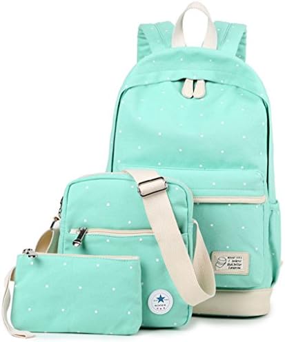 YEFER Canvas School Backpack for Teenage Girls Set School bags Womens Daypacks