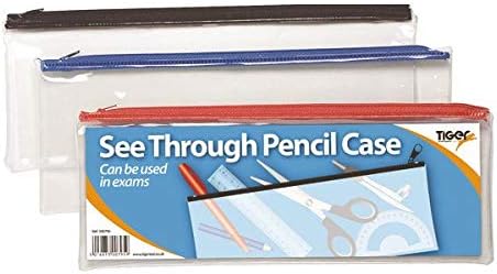 Sundry Pencil Case, 330 mm x 125 mm, Clear, Pack of 12