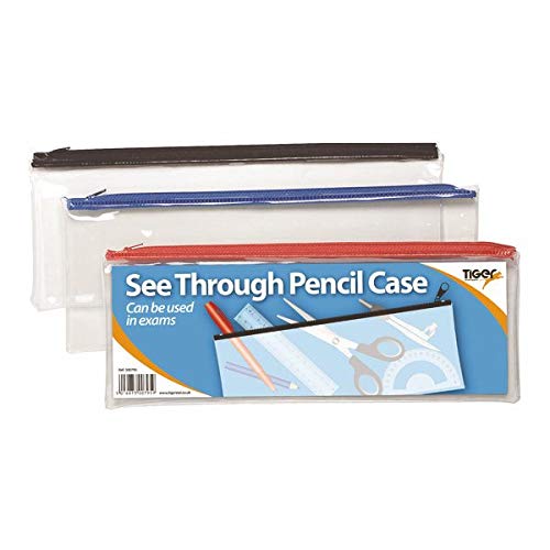 Sundry Pencil Case, 330 mm x 125 mm, Clear, Pack of 12