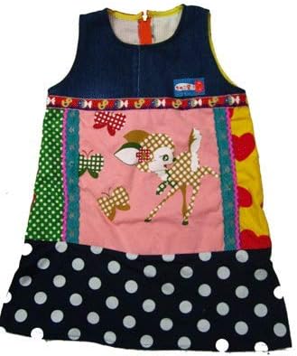 Amazon きのこ堂 レトロなバンビちゃん ワンピース 1ｃｍ ワンピース チュニック 通販