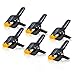 HYJ-INC 4.5 Inch Adjustable Heavy Duty Spring Clamps for Muslin/Paper Photo Studio Backdrop Stand kit Photography Background Support -6 Pack