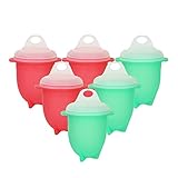 Pelisy Microwave Egg Cooker Set Poacher Silicone Hard Boiled Eggs Without the Shell Egg Maker