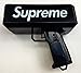 Rapid$Gun Money Gun Toy - Make it Rain Real Money Dispenser - Supreme Dollar Shooter - Paper Money Spray + 300 Prop Money + 2 Sets of Battery Included (Black, 9V Battery)