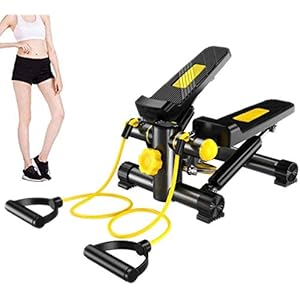 JHNEA Fitness Mini Stepper, vielseitig Stepper Trainingsgerät mit Multifunktions-Display 2in1 Twister Stepper Aerobe…