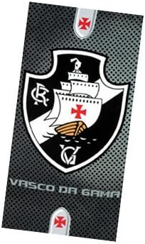 Vasco Da Gama 01, Brazilian Soccer Team, Velour Beach Towel, 30" x 60", Made in Brazil