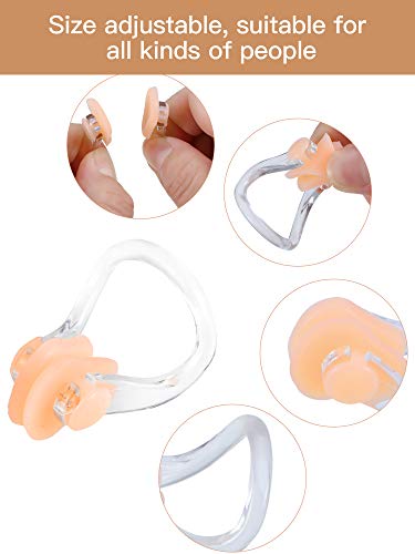 image for SATINIOR 6 Pieces Surfing Nose Plug Silicone Nose Clip Waterproof Nose