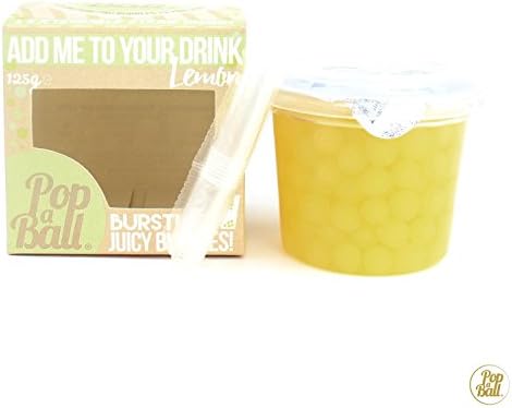 PopaBall Bursting Juicy Bubbles with Extendable Straw Lemon Flavour