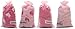 Turbie Twist Hair Towels Cotton (4 Pack) Pink Heart/Solid - Gift for Mom