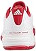 adidas Performance  Men's Barricade Court 3 Tennis Shoe, White/Matte Silver/Scarlet, 10 M US