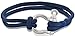 Edforce Stainless Steel Navy Blue Nautical Men's Women's Shackles Screw Tactical Rope Cord Wrap Cord Wristband Bracelet Cuff