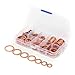 Farmunion 120Pcs 8 Sizes Aassorted Solid Copper Crush Washers Seal Assortment