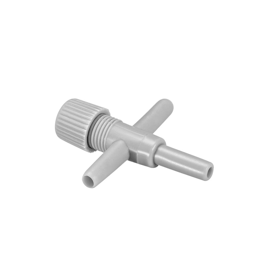 sourcing map Aquarium Air Valve Cross Shaped 3 Way Air Pump Control Valves for Fish Tank Plastic Gray 20Pcs