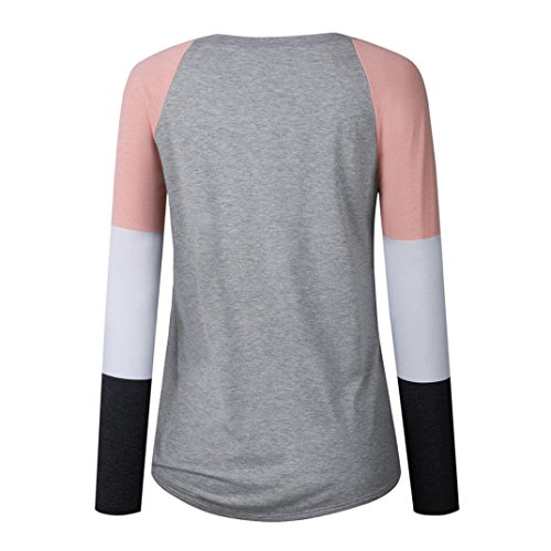 Orangeskycn Shirts For Women Fall Fashion 2018 Casual Comfy Loose Patchwork Ladies Tops