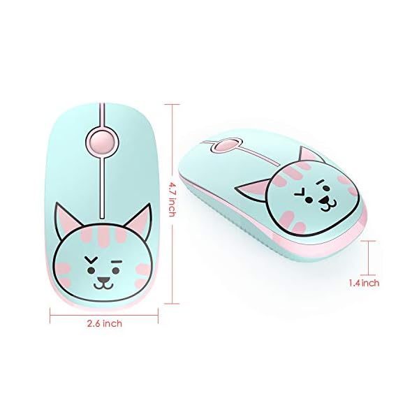 Wireless-Mouse-Jelly-Comb-MS001-24G-Computer-Mice-with-Nano-Receiver-for-PCDesktopLaptop-with-USB-ports-and-WindowsMacLinux-Silent-Smooth-Basic-Design-Cat Wireless Mouse, Jelly Comb MS001 2.4G Computer Mice with Nano Receiver for PC/Desktop/Laptop (with USB ports) and…