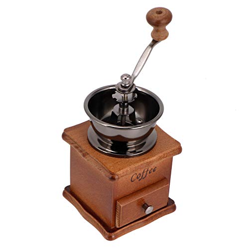 Emoshayoga Kaffeezubereitungswerkzeug Manuelle Schubladenart Kaffeemühle Retro-Stil Bohnenfräsmaschine Kaffeebohnenmühle…