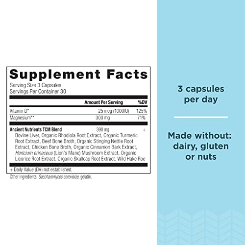 Magnesium Supplement by Ancient Nutrition, Magnesium 300mg with Vitamin