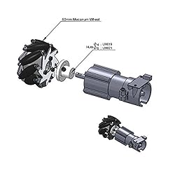 UniHobby UH144 60mm Mecanum Wheel Compatible with