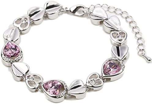 LYVD BL-020273 Alloy Korean Version Heart-Shaped Inlaid Crystal Women's Bracelet