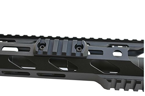 STNGR USA 5-Slot M-Lok Aluminum Picatinny Rail Section Accessory - Proudly Made in USA - Includes 2 T-Nuts & 2 Screws