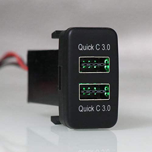 QC3.0 Dual USB Power Socket, Quick Charge Car Charger USB Adapter for Smart Phone PDA iPad iPhone Android GPS Use for Toyota